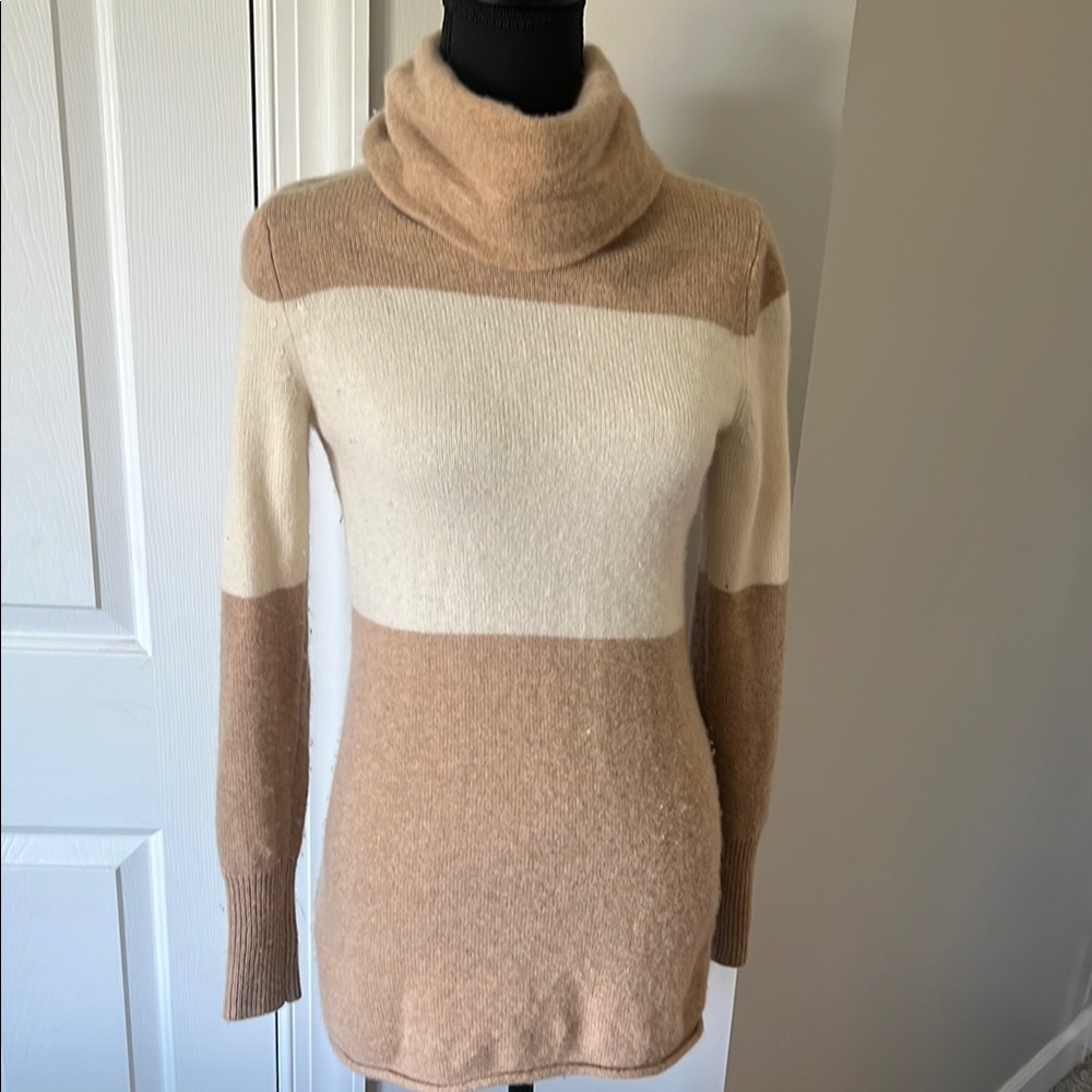 Colorblock Turtleneck Sweater